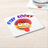 Bleibe Kooky Rechteckiger Pappuntersetzer (angewinkelt)