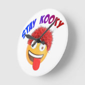 Bleibe Kooky Runde Wanduhr (Winkel)