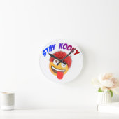 Bleibe Kooky Runde Wanduhr (Zuhause)