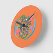 Bleibe Leben lang Runde Wanduhr (Winkel)