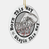 Bleibe Lefty Verlassen Handdekoration Keramik Ornament (Rechts)