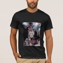 Bleibe Leopard-T - Shirt mit starker Motivation