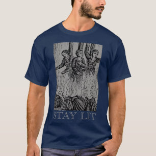 Bleibe Lit Occult Satan Hexe Unholy Baphomet Tarot T-Shirt