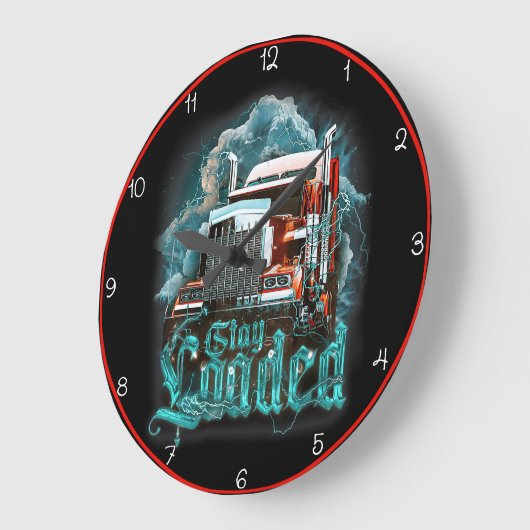 Bleibe: LKW durch den Sturm Große Wanduhr (Winkel)