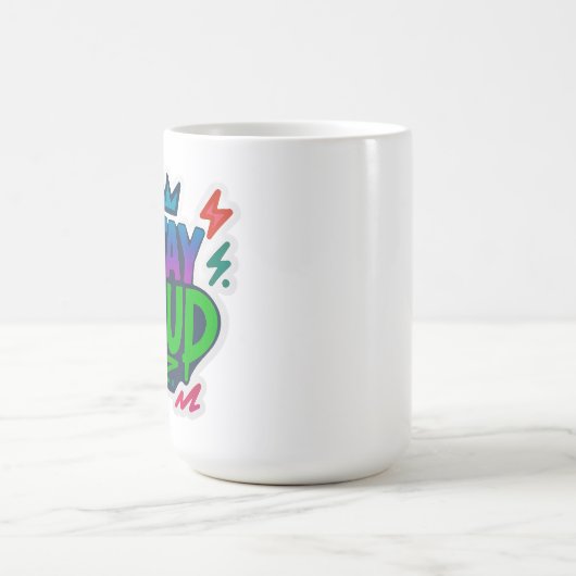 Bleibe Loud Graffiti Neon Artwork Kaffeetasse (Mittel)