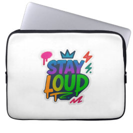 Bleibe Loud Graffiti Neon Artwork Laptopschutzhülle