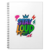 Bleibe Loud Graffiti Neon Artwork Notizblock (Vorderseite)