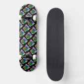 Bleibe Loud Graffiti Neon Artwork Skateboard (Vorderseite)