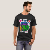 Bleibe Loud Graffiti Neon Artwork T-Shirt (Vorne ganz)