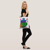 Bleibe Loud Graffiti Neon Artwork Tasche (Am Model)