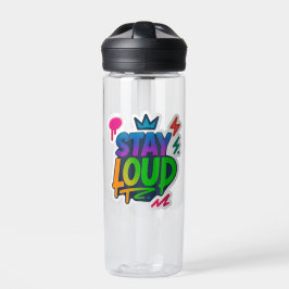 Bleibe Loud Graffiti Neon Artwork Trinkflasche