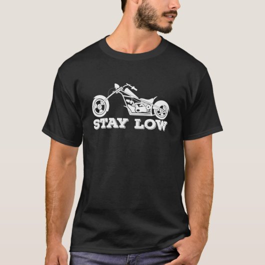 Bleibe Low - Lowrider Chopper Biker Motor T-Shirt (Vorderseite)