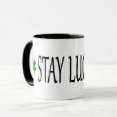 BLEIBE LUCKY! TASSE (Vorderseite Links)