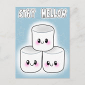 Bleibe Mellow Marshmallow Postkarte (Vorderseite)