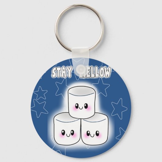 Bleibe Mellow Marshmallow Schlüsselanhänger (Vorderseite)