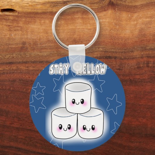 Bleibe Mellow Marshmallow Schlüsselanhänger (Vorderseite)