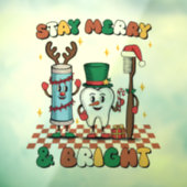 Bleibe Merry & Bright Dental Fensteraufkleber (Blatt 3)