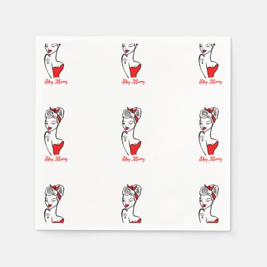 Bleibe Merry Paper Napkins Serviette (Vorderseite)