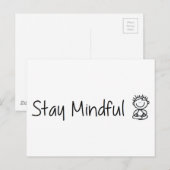 Bleibe Mindful Postkarte (Vorne/Hinten)