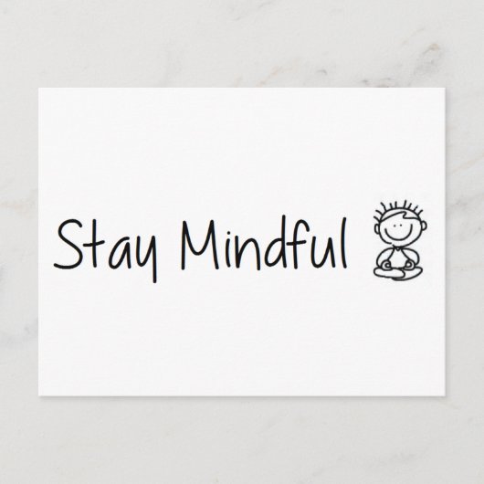 Bleibe Mindful Postkarte (Vorderseite)