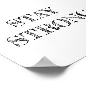 Bleibe Minimalistisches Poster (Ecke)