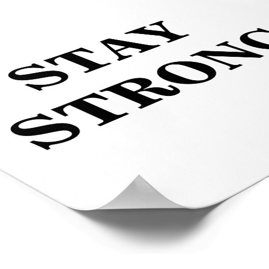 Bleibe Minimalistisches Poster (Ecke)