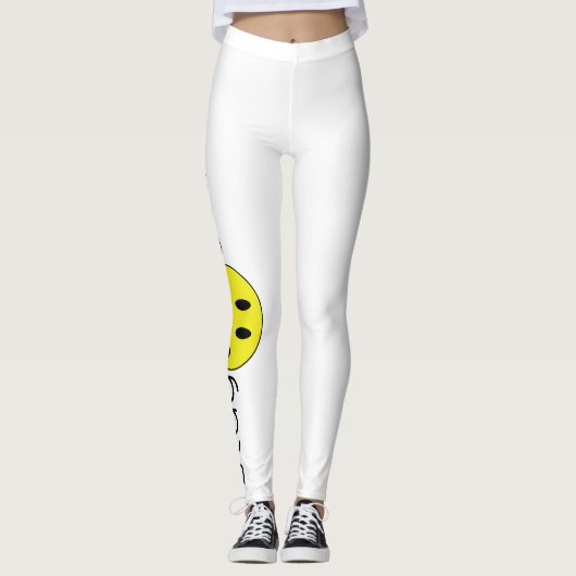 Bleibe mit Smilie Face Leggings (Vorderseite)