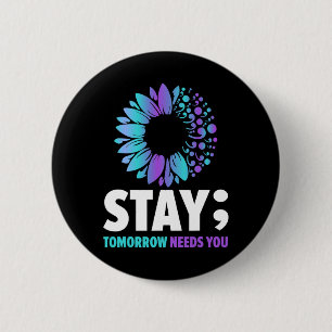 Bleibe Morgen braucht psychische Gesundheit Button