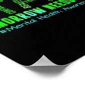 Bleibe Morgen braucht psychische Gesundheit Poster (Ecke)