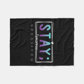 Bleibe - Morgen braucht Semicolon Suicide Preven Fleecedecke (Vorderseite (Horizontal))