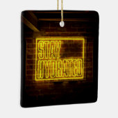 Bleibe Neon-Gelb-Zeichen Keramikornament (Rechts)