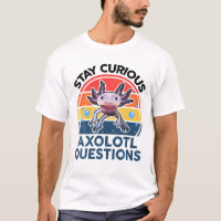 Bleibe Neugierige Axolotl Fragen Niedliches Axolot