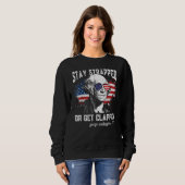 Bleibe oder geklatscht George Washington 4t Sweatshirt (Vorne ganz)