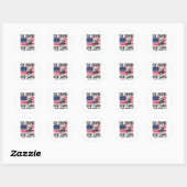 Bleibe oder klatsche George Washington 4. Runder Aufkleber (Blatt)