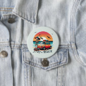 Bleibe On Beach - Retro Vibes - Skelett Button (Beispiel)