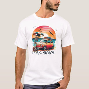 Bleibe On Beach - Retro Vibes - Skelett T-Shirt