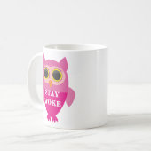 BLEIBE OWL KAFFEETASSE (Vorderseite Links)