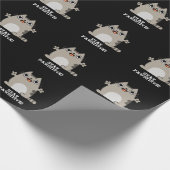 Bleibe Paw sitive Funny Cat Pun Dark BG Geschenkpapier (Ecke)
