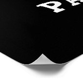 Bleibe Paw sitive Funny Cat Pun Dark BG Poster (Ecke)