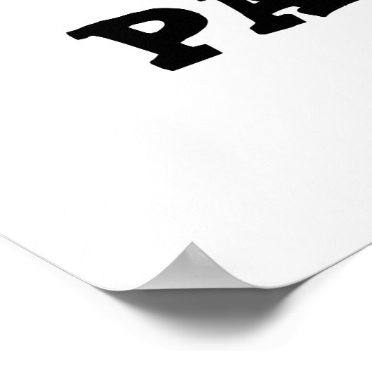 Bleibe Paw-sitive Funny Cat Pun Poster (Ecke)