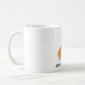 Bleibe Pawsitive, Bleibe positive, Niedliche Dog P Kaffeetasse (Links)