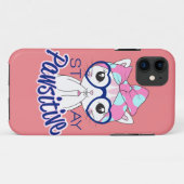 Bleibe Pawsitive Case-Mate iPhone Hülle (Rückseite (Horizontal))