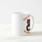 Bleibe Pawsitive Cat Coffee Design Kaffeetasse (VorderseiteRechts)