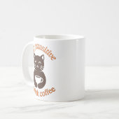 Bleibe Pawsitive Cat Coffee Design Kaffeetasse (Vorderseite Links)