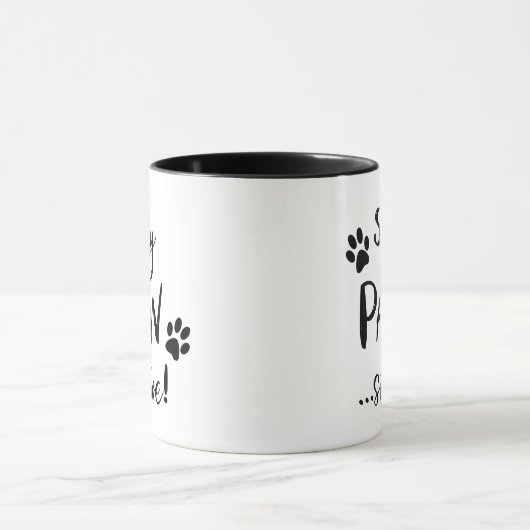 Bleibe Pawsitive Cat Lover Tasse (Zentrum)