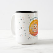 Bleibe Pawsitive Cat Tasse Minimalistische Geschen (Vorderseite Links)