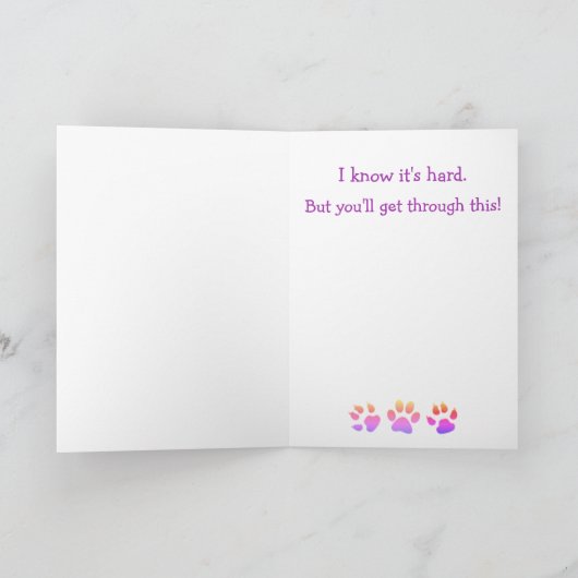 Bleibe Pawsitive Druckförderung Karte (Innenseite)