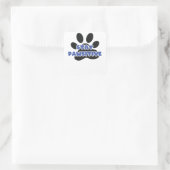 Bleibe Pawsitive Funny Animal Paw Quadratischer Aufkleber (Tasche)