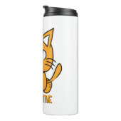 Bleibe Pawsitive Funny Cat Cartoon Notebook Thermosbecher (Nach rechts gedreht)