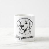 Bleibe Pawsitive - Funny Dog Lover Kaffeetasse (Mittel)